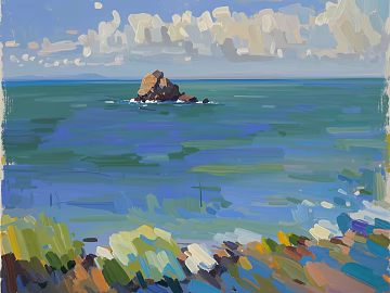 Modern Decorative Painting Oil Painting Landscape Painting Wall Decoration Painting texture (ID:ffach917085)