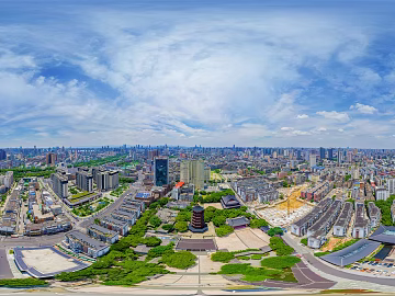 HDR city building bird's eye view panorama texture (ID:ffach351813)