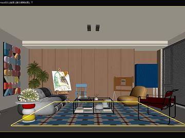 Modern blue and red check living room carpet texture (ID:ffaeh802164)