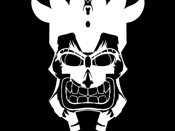 Tattoo black and white mask pattern texture (ID:ffach439084)