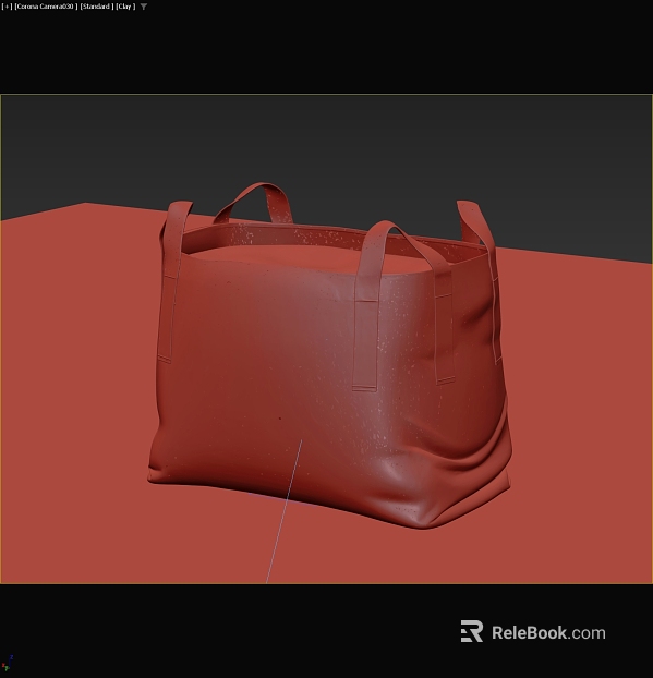 Red Brown Soft Leather Storage Bag texture