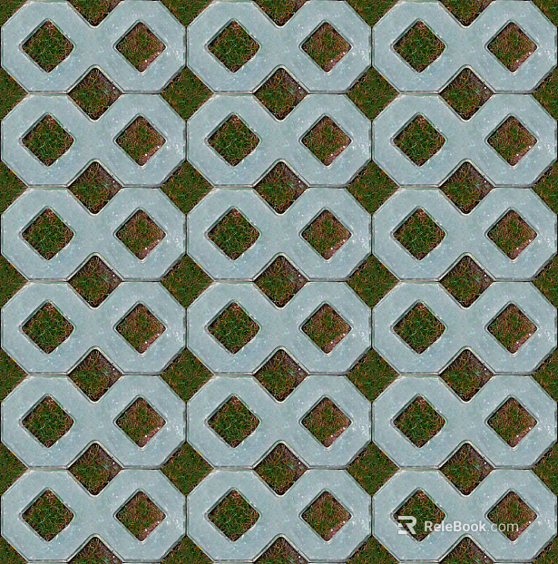 grass-planting brick texture