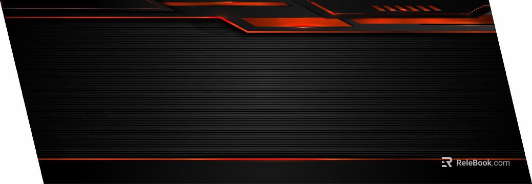 Orange black tech wind metal panel background texture