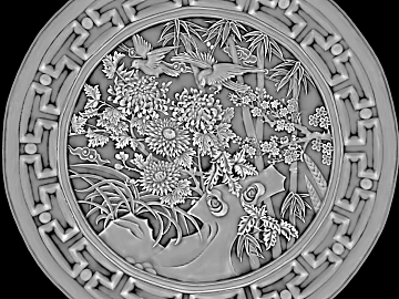 Relief Green Plant Sculpture texture (ID:ffagg26706)
