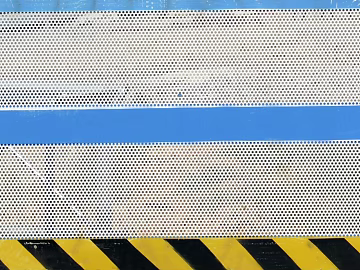 Industrial wind blue white metal perforated plate workshop enclosure texture (ID:ffaeh190216)
