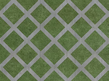 Gray green diamond grass planting grid outdoor ground texture (ID:ffaeh207726)