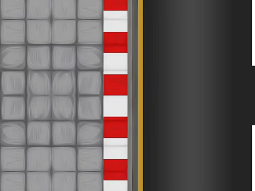 Gray and white concave-convex brick warning pattern wall brick 3d model