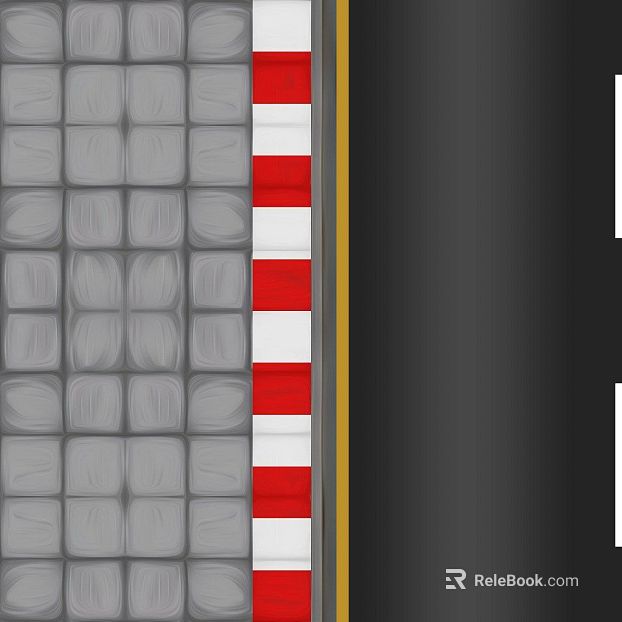 Gray and white concave-convex brick warning pattern wall brick texture