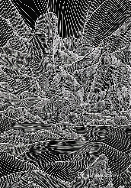 Abstract Mountain Art Decorative Painting texture