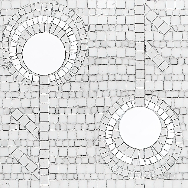 White mosaic wall tiles for kitchen and bathroom texture