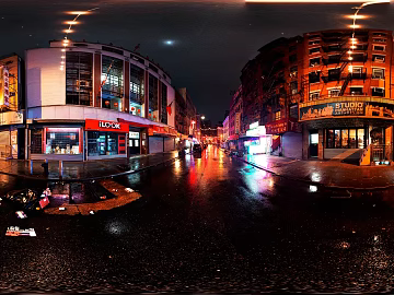 City Commercial Street Night View HDR texture (ID:ffabg60481)