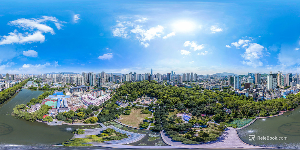 HDR Daytime City Panorama texture