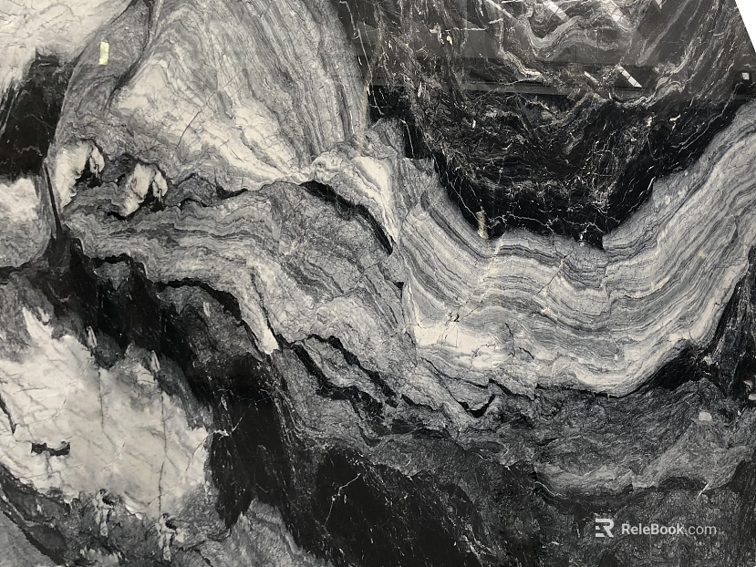 Black, White, and Gray Marbled Background Wall with Waterfall Pattern texture