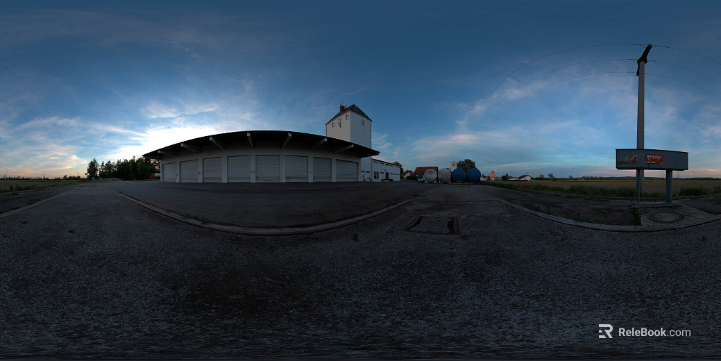 Factory Building Dusk HDR texture