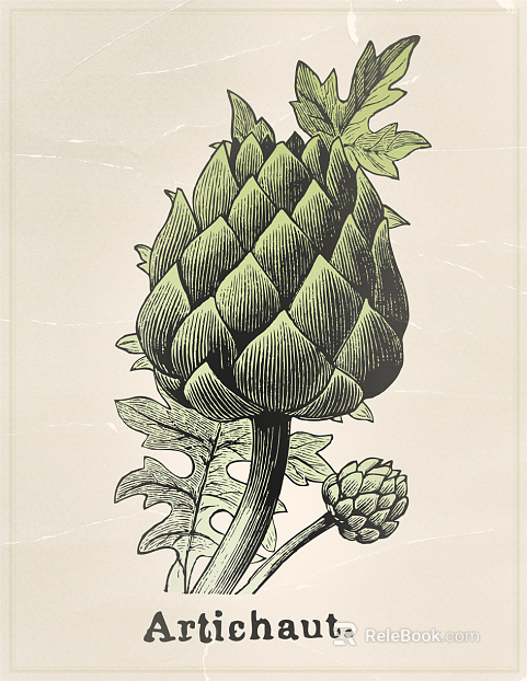 Plant painting texture