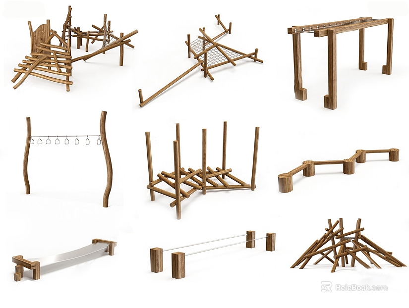 Log color solid wood outdoor amusement facilities texture