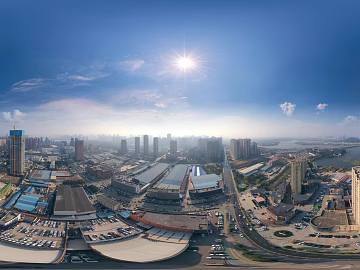 HDR City Construction Site Panorama texture (ID:ffach040013)