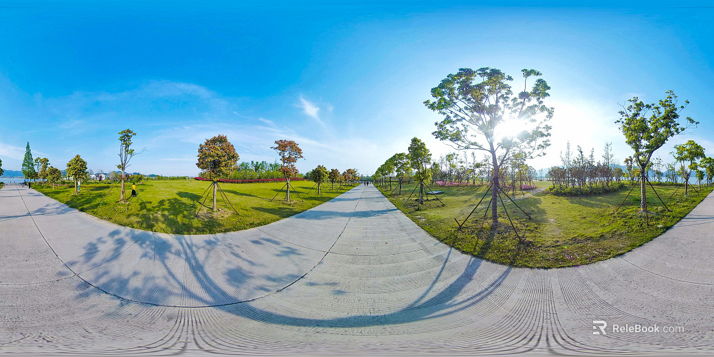 HDR ecological greening garden panorama texture