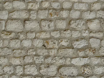 Off-white rough-hewn stone wall cladding 3d model