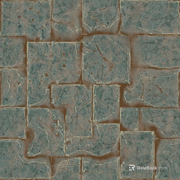 Green Grey Retro Tile Kitchen and Bathroom Floor texture