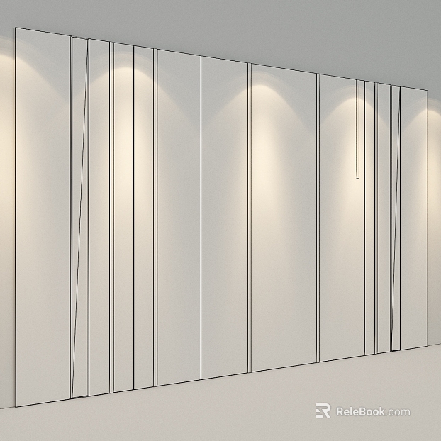 Minimized wind rice white wall panel background wall texture