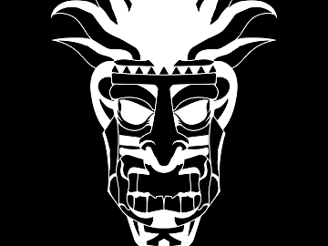 Tattoo black and white mask pattern texture pattern graphics (ID:ffach772134)