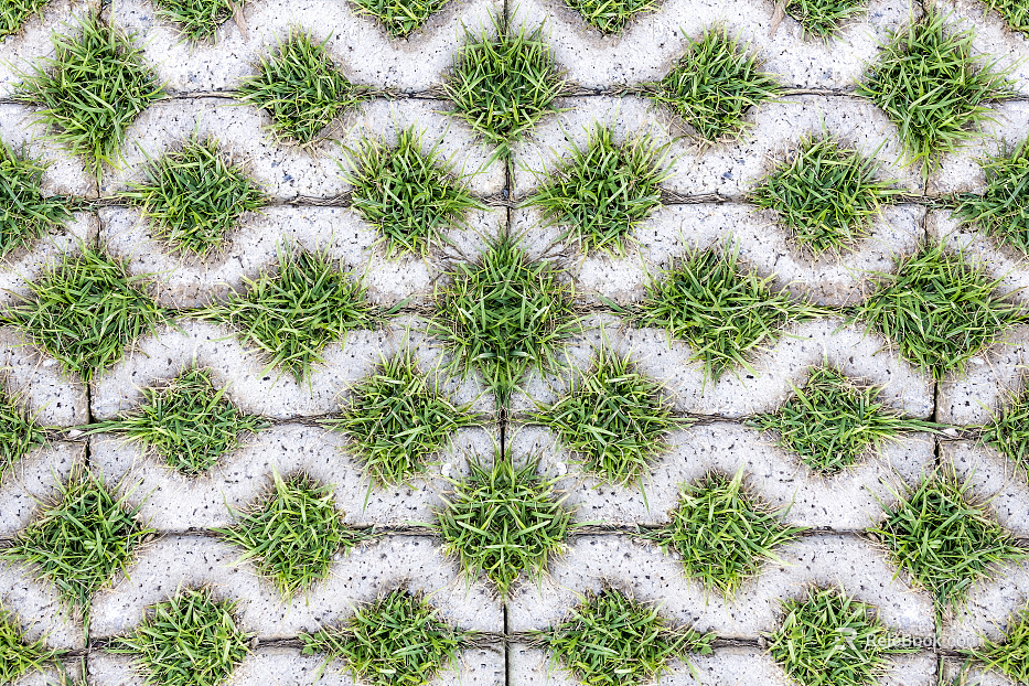 grass-planting brick texture