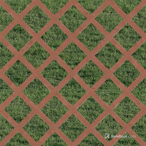 grass-planting brick texture