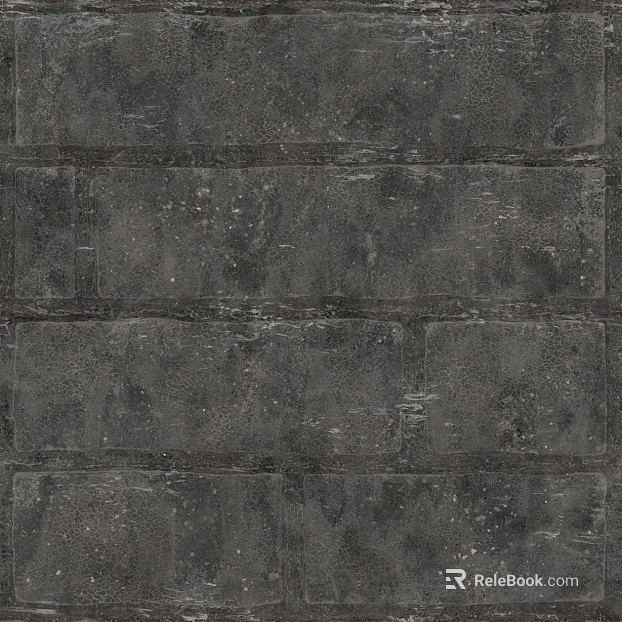 Dark gray imitation brick cement brick wall ground texture