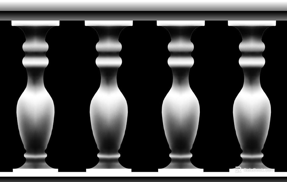 Black and White Bump Cylinder Texture Decoration Component texture