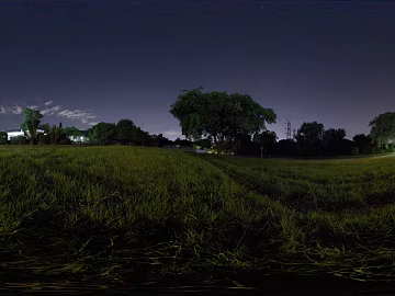Outdoor Country Lawn Forest Night View HDR texture (ID:ffabg57141)