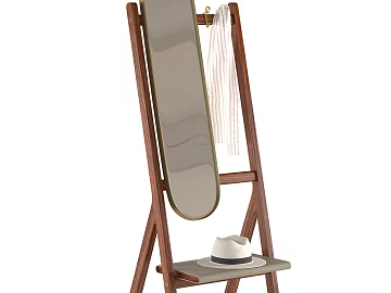 Deep walnut full-wear mirror bedroom furniture texture (ID:ffaeh648466)