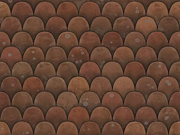 Vintage red brown fish scale brick wall decoration texture (ID:ffaeh402961)