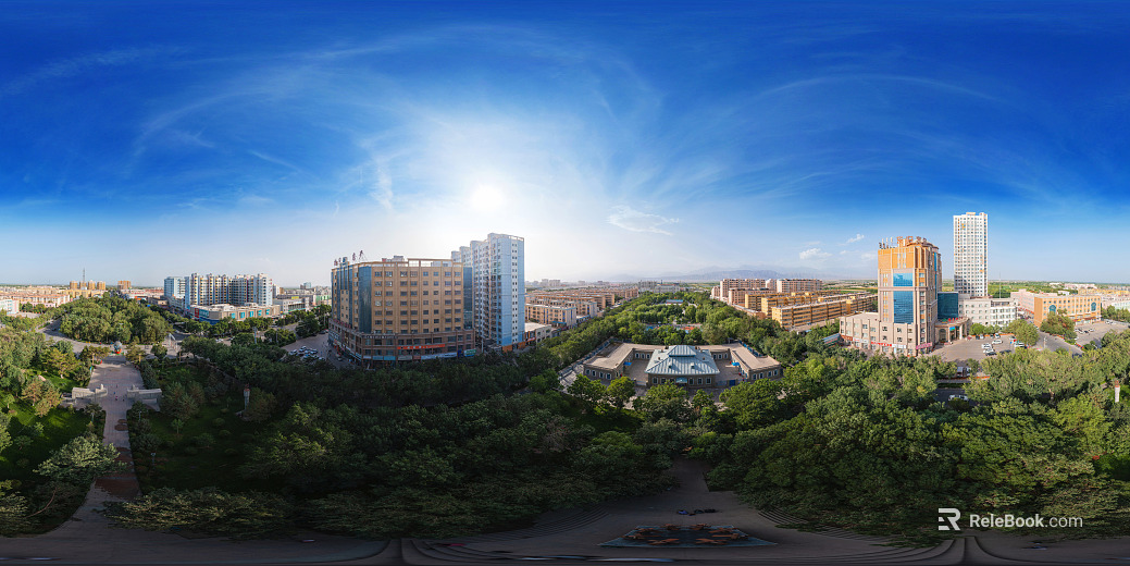 HDR urban ecological greening panorama texture