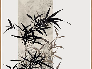 Chinese Ink Bamboo Living Room Decorative Painting texture (ID:ffaeh752796)