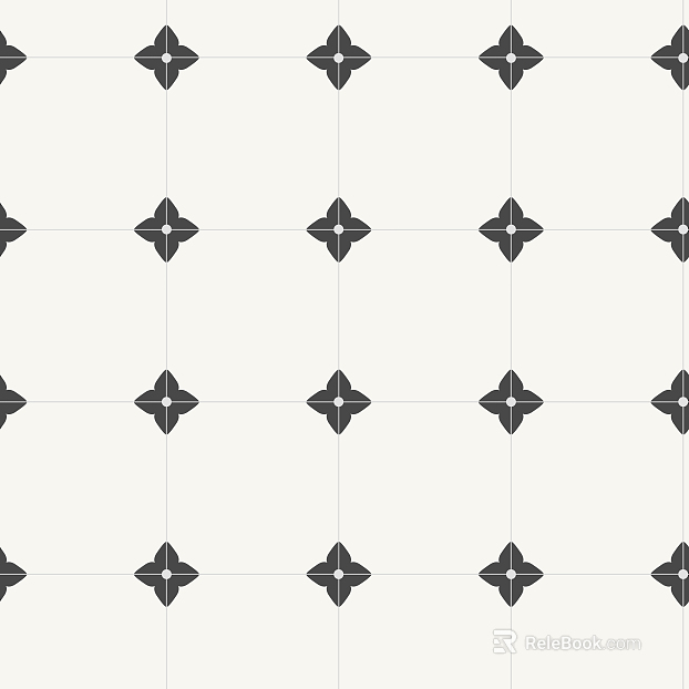French Middle Antique Brick Black and White Tile texture