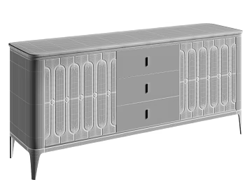 Grey European-style carved wooden sideboard texture (ID:ffaeh433524)