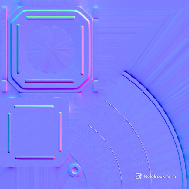 Cyber Style Purple Neon Metal Panel texture