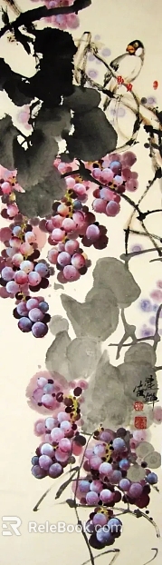 flower-and-bird painting texture