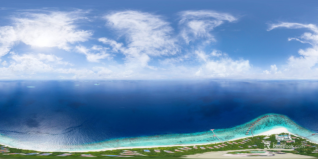 Maldives Sea View Sky HDR texture