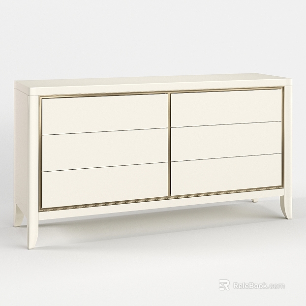 Light Luxury Off-white Wooden Bucket Cabinet texture