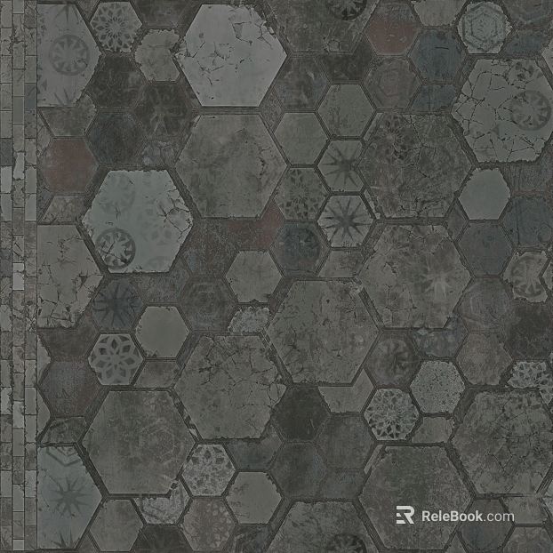 Hexagonal tile texture