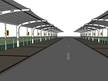 Traffic Scene of Modern Grey Highway Corridor texture (ID:ffaeh760041)