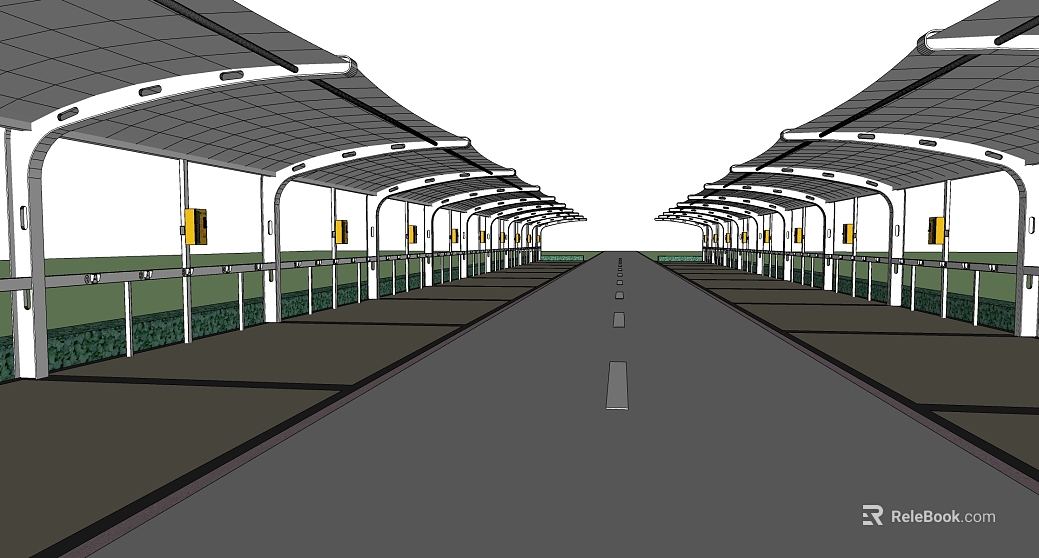 Traffic Scene of Modern Grey Highway Corridor texture