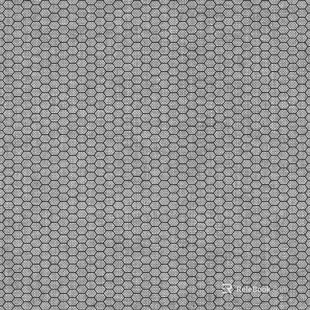 Hexagonal brick mosaic gray brick seamless texture