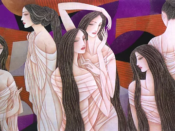 figure painting texture (ID:ffajg73270)