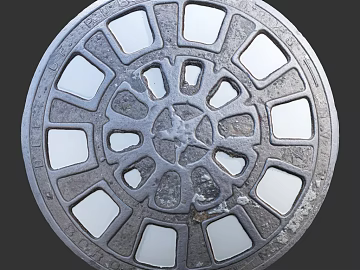 Manhole Cover PBR 3d model