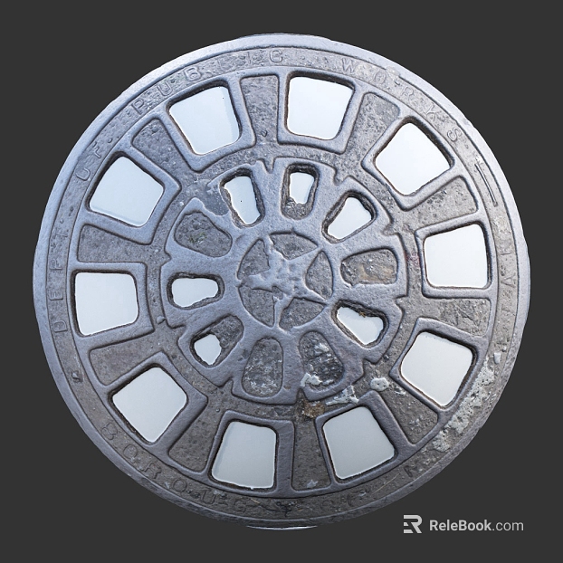 Manhole Cover PBR texture