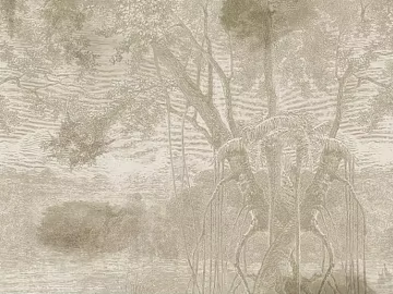 European retro forest plant mural texture (ID:ffach533928)