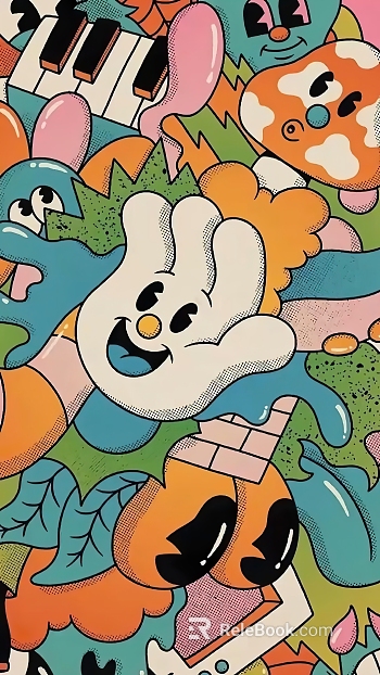 cartoon painting texture